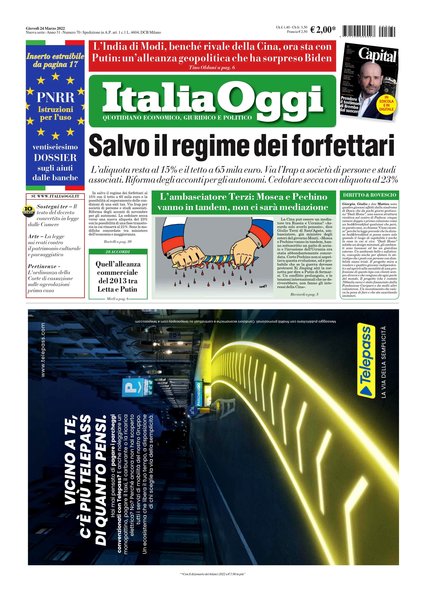 Italia oggi : quotidiano di economia finanza e politica